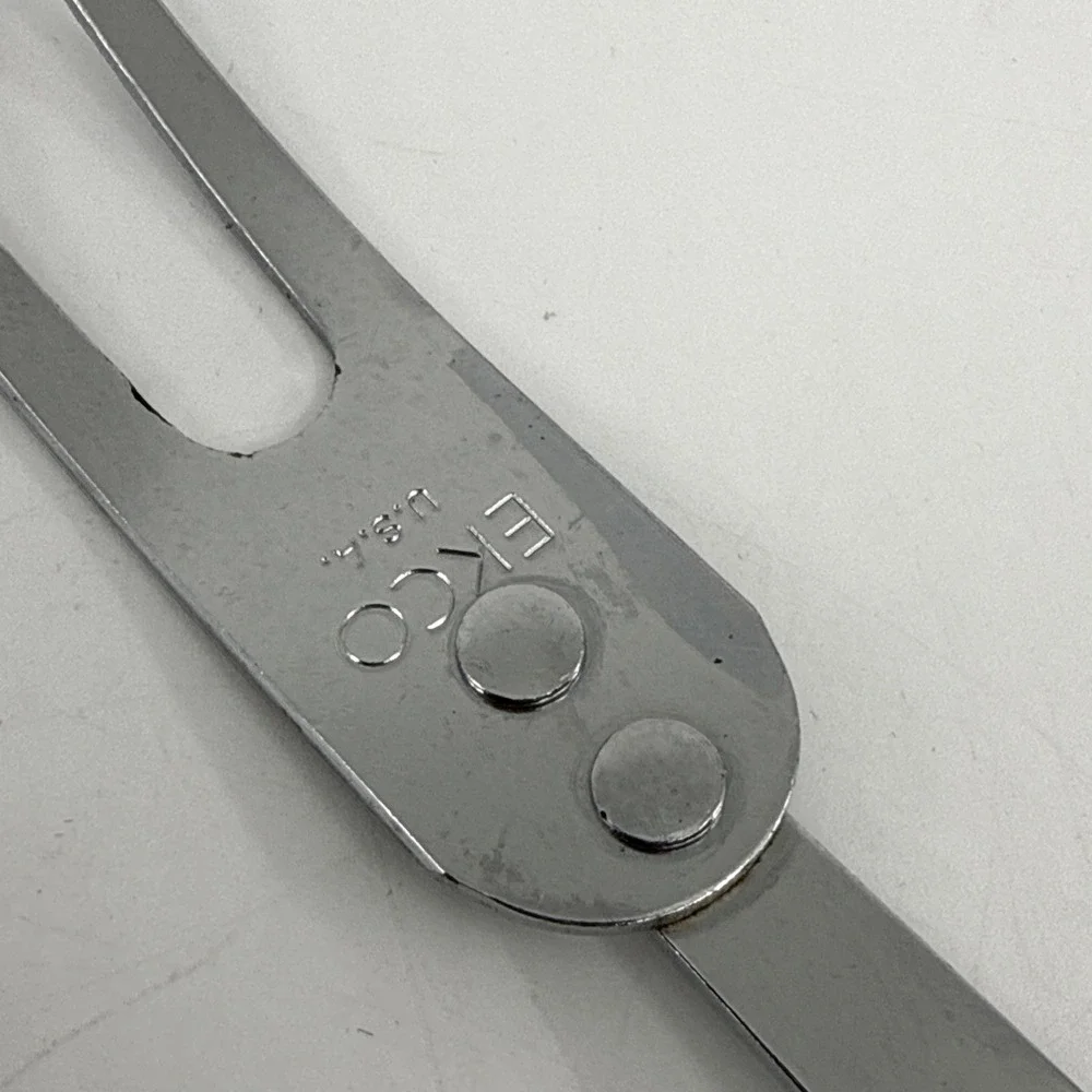 Vintage Ecko Utensil Fork Stainless Steel Black Plastic Handle 12